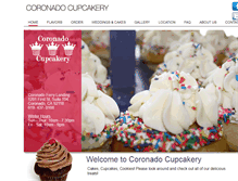Tablet Screenshot of coronadocupcakery.com